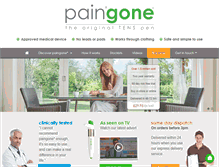 Tablet Screenshot of paingone.com